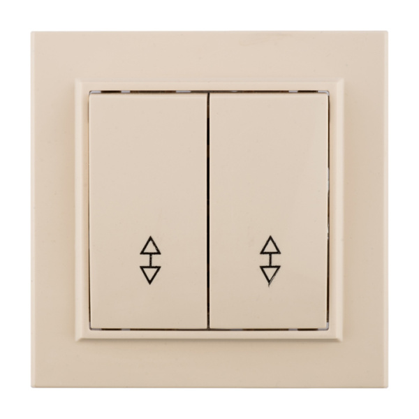 Минск Выключатель 2-кл, СП проходной 10А бежевый EKF