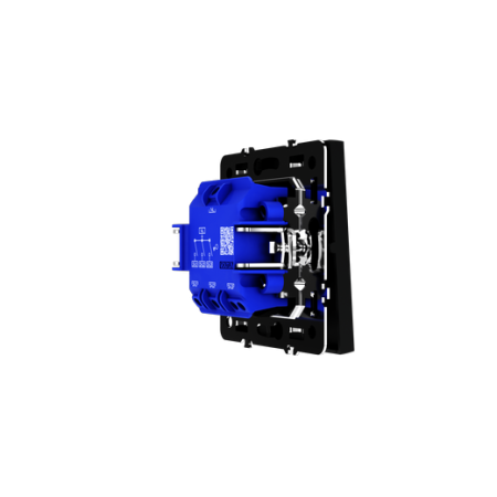 Выключатель встраиваемый Voltum S70 трехклавишный 10А, (черный матовый)