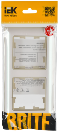 BRITE Рамка 2-мест. РУ-2-Бр беж./жемч. IEK