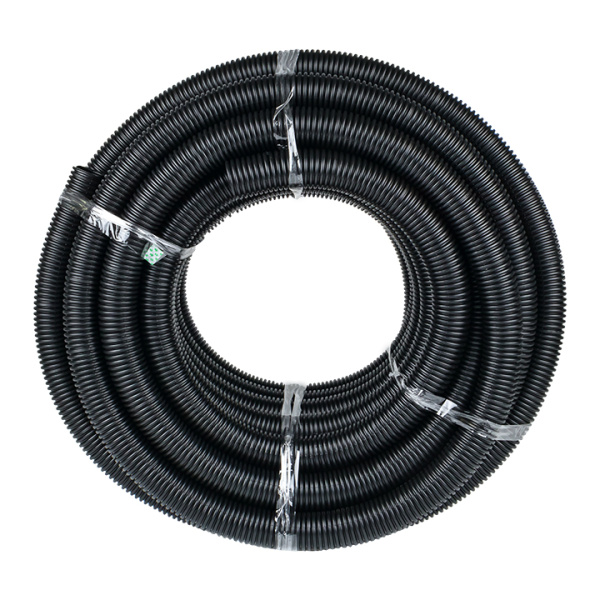 Труба гофр, ПНД тяжелая с протяжкой d40 мм (25 м) черная EKF-Plast