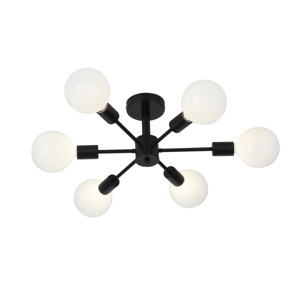 Люстра потолочная Черный E27 6*60Вт SL419.402.06 EVOLUCE