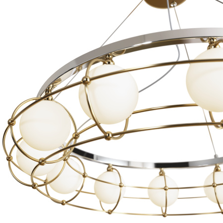 Подвесной светильник 12*G9 40Вт Золото и Хром IP20 Carcass MOD312PL-12GCH Maytoni