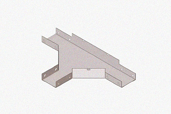 Лоток тройниковый глухой ОТГ 300х150 У3, окрашенный, S1,5