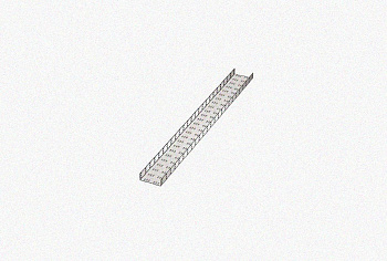 Лоток замковый перфорированный ЛМЗ 150х50х3000 УХЛ1, оцинкованный лист, S1,5