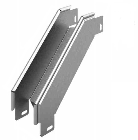 Угловой соединитель внешний к лотку УЛ 600х50, толщ. 1,0 мм, гор. цинк Ostec