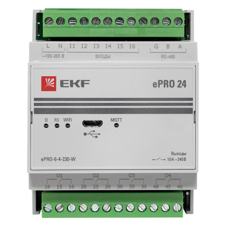 Контроллер базовый ePRO 24 удаленного управления 6вх\4вых 230В WiFi PROxima EKF