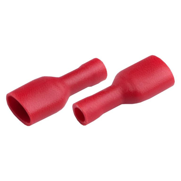 Разъем РпИмп 1,25-250 (плоский, изолированный полностью) "мама" GRIF-1,25-7,4 Красный, 100 штук General