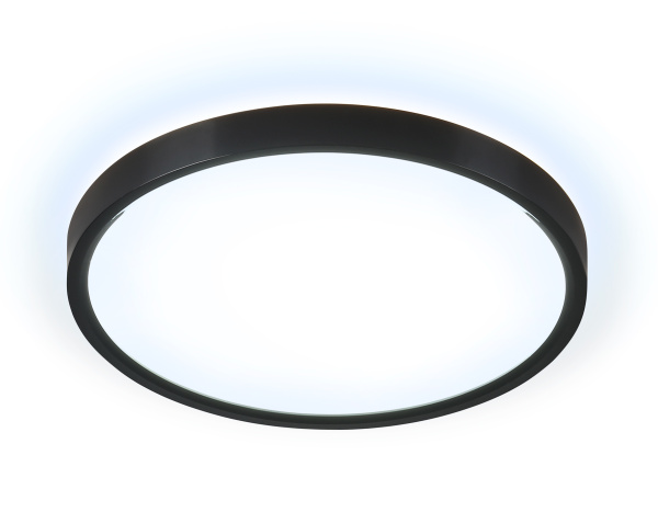 Потолочный светодиодный светильник FZ3050 BK черный IP44 24W+10W 6400+6400К D290*40 (Без ПДУ) Ambrella Light