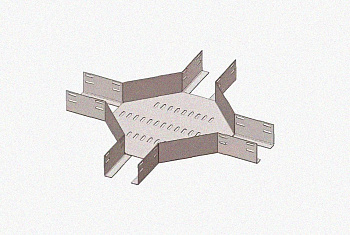 Лоток крестообразный глухой КМГ 150х50 УТ1,5, оцинкованный лист S1,0