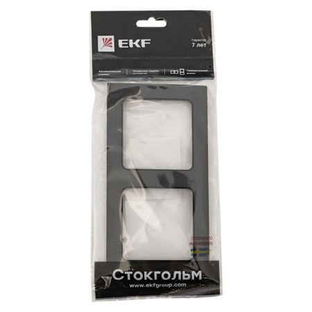 Стокгольм Рамка 2-местная черная EKF