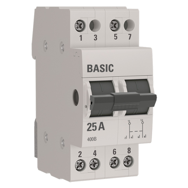 Трехпозиционный переключатель 2П 25А Basic EKF