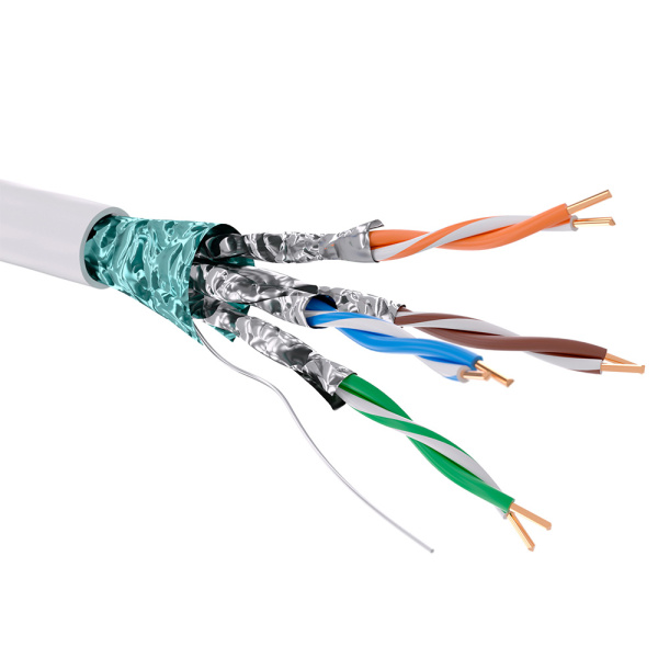 Кабель CAT 6, F/FTP, нг(А)-HF, бухта 305м, белый DKC