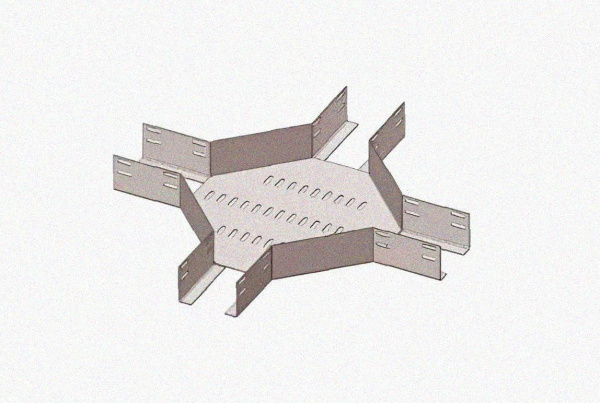 Лоток крестообразный глухой КМГ 150х50 УТ1,5, оцинкованный лист S1,0