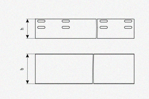 Лоток глухой ЛМГ 400х50х2000 УТ1,5, оцинкованный лист S1,5