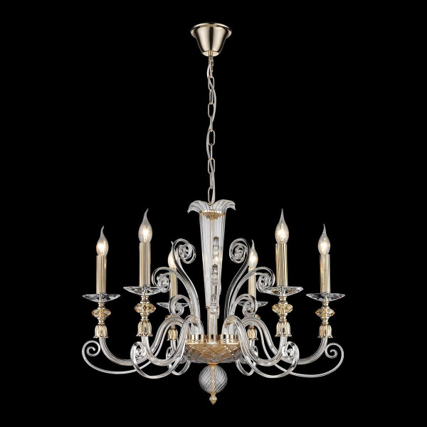 Люстра подвесная Золото, Прозрачный E14 6*40Вт WE174.06.303 WERTMARK