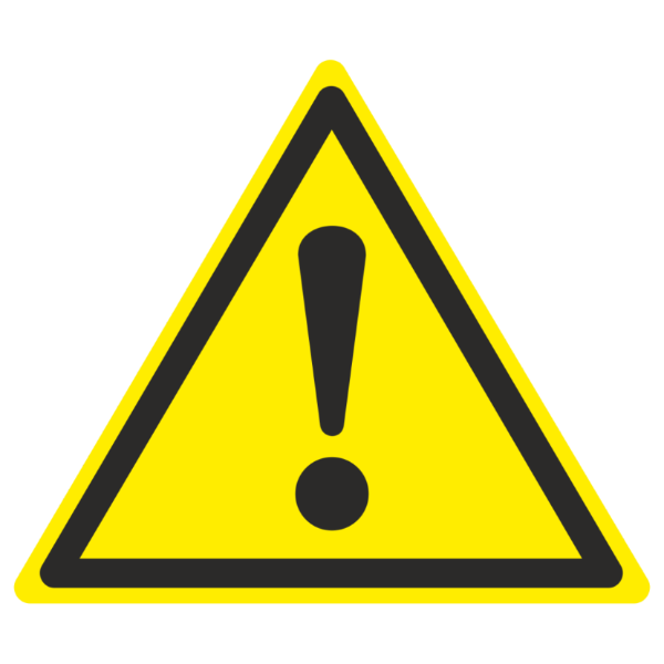 Знак W 09 "Внимание, Опасность (прочие опасности)" 150х150х150 мм, пленка самоклеящаяся ГОСТ Р 12,4,026-2001 EKF