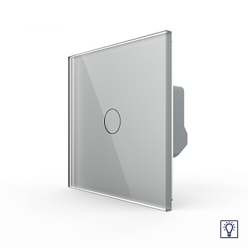 Одноклавишный сенсорный Адаптивный диммер , 1 пост, цвет серый Livolo