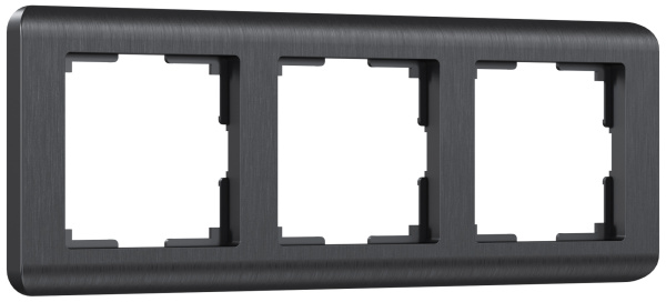 Stream Рамка горизонт/вертик 3 пост . графит IP20 Werkel