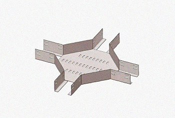 Лоток крестообразный глухой КМГ 250х200 УТ1,5, оцинкованный лист S1,0