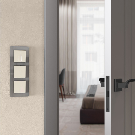 Выключатель одноклавишный с подсветкой (айвори матовый) СУ IP20 Werkel