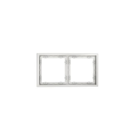 Рамка пластиковая Voltum S70 на 2 поста, (белый матовый)