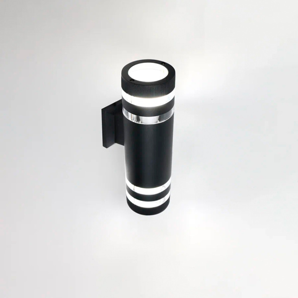 Фасадный светильник GWL-2Е27-M-IP65 Черный С двойным боковым рассеивателем Игнис General