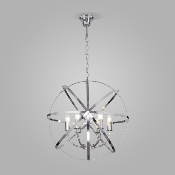 Подвесная люстра 6*E14 40Вт хром IP20 Santi (60139/6 хром) Eurosvet