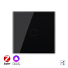 Одноклавишный проходной умный сенсорный выключатель Livolo ZigBee, 1 пост, Черный VL-C701SZ-2BG