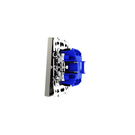 Выключатель встраиваемый Voltum S70 двухклавишный 10А, (кашемир)