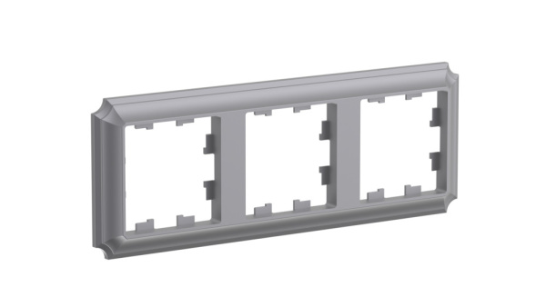ATLASDESIGN ANTIQUE 3-постовая РАМКА, универсальная, СТАЛЬ Schneider Electric