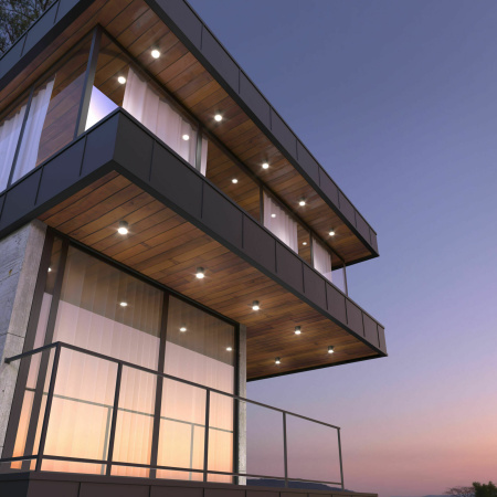 Накладной светодиодный влагозащищенный светильник 15Вт 4000К серый IP54 (a056271) Elektrostandard