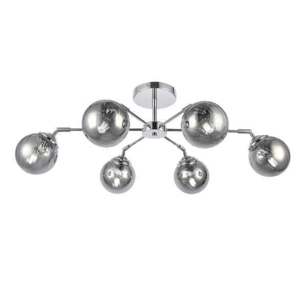 Люстра потолочная Хром/Дымчатый E14 6*40Вт SLE102202-06 EVOLUCE