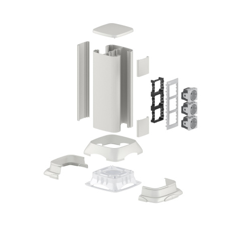 Миниколонна алюминиевая 0,35 м, цвет светло-серебристый металлик DKC