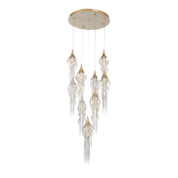 Светильник подвесной Золотой с патиной/Золотой с патиной, Никель LED 9*5Вт 3000К SL1116.203.09 ST LUCE