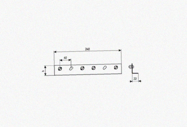 Соединитель лотковый замковый СЛЗх60х1,0 УТ1,5, оцинкованный лист, S1,0