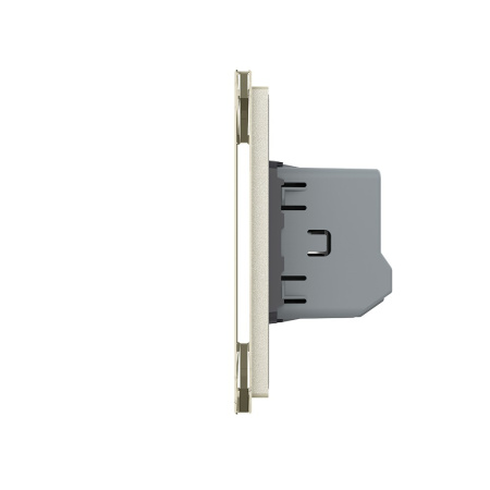 Сенсорный выключатель 3 клавиши (2-1), 2 поста, цвет жемчужный Livolo