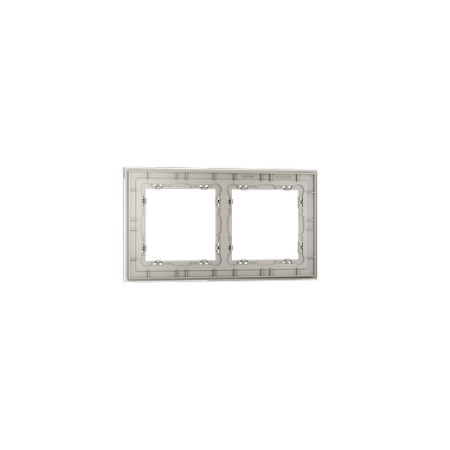 Рамка стеклянная Voltum S70 на 2 поста, (кашемир, стекло)