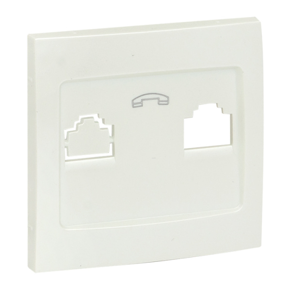Валенсия Лицевая панель розетки Phone 1-местная жемчуг EKF