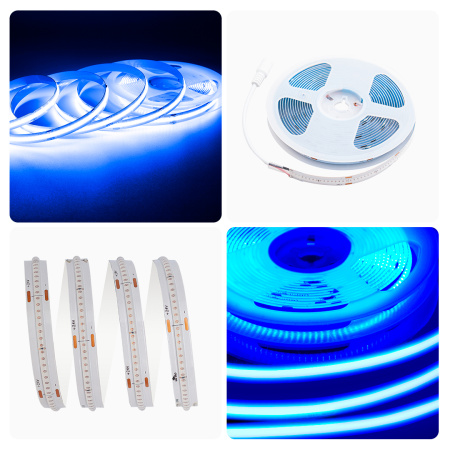 193ОО Общее освещение светодиодной лентой 5м, 24В, 11Вт/м, COB, 352д/м, IP20, син APEYRON