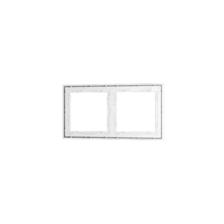 Рамка пластиковая Voltum S70 на 2 поста, (белый глянцевый)