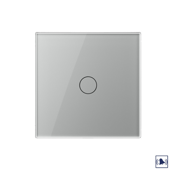 Сенсорный дверной звонок 1 клавиша 1 модуль Серый Livolo