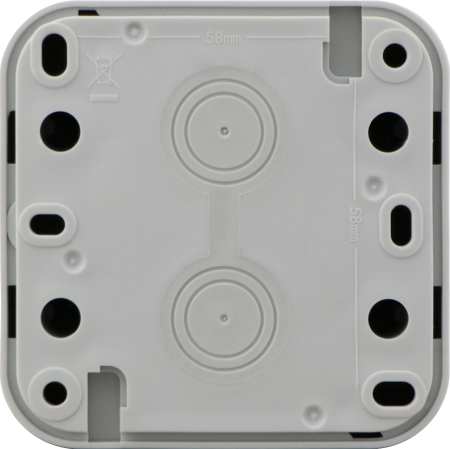 Donel W55 Переключатель 1-кл. накладной с подсветкой, серый, IP55, серия (тип) DIP55
