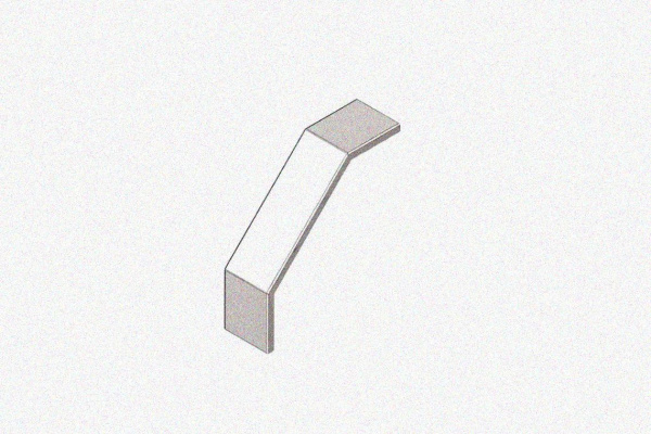 Крышка лотка замкового КЛСЗ 300х80-90 УТ1,5 для поворота трассы вниз на 90, горячее цинкование, S1,5