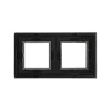 Рамка из натурального стекла, "Avanti", черная, 2 поста (4 мод.) DKC