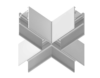 Коннектор X-образный для накладного шинопровода Magnetic GL3375 WH белый 170*170*53.7 Ambrella Light
