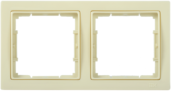 Рамка 2-местная квадратная РУ-2-БК BOLERO Q1 кремовый IEK