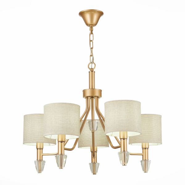 Люстра подвесная Золотистый/Бежевый E14 5*40Вт SLE107003-05 EVOLUCE