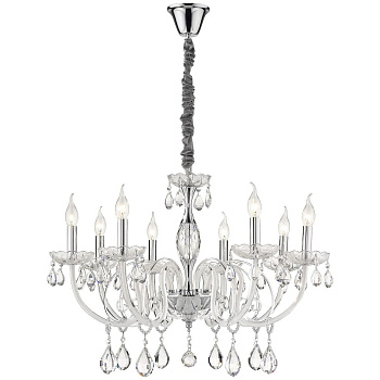 Люстра подвесная Хром, Белый E14 8*40Вт WE171.08.103 WERTMARK