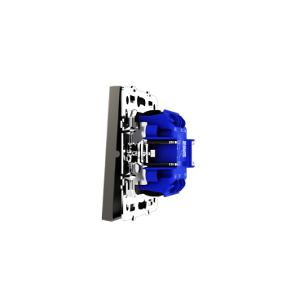 Проходной переключатель встраиваемый Voltum S70 двухклавишный 10А, (кашемир)