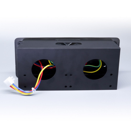 Розетка горизонтальная выдвижная 2 Euro 16А, 2 USB A с блоком 5В/2.1А, RJ45 RocketSocket, проводка, цвет черный